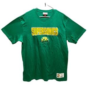 Seattle Supersonics NBA Shirt Men's L Sonics Basketball HWC Mitchell & Ness NWOT